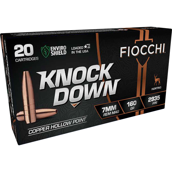 FIO KNOCK DOWN 7MM REM MAG 160GR HP 20/10 - Ammunition